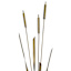 Honeybloom Bronze Metal Cattail Yard Stake, 35"