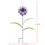Purple Flower Yard Stake, 22"
