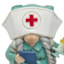 Nurse Gnome Outdoor Garden Statue, 7.5"