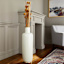 Providence White with Gold Rim Oversized Vase, 30"