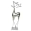 Silver Metal Deer, 36.4"
