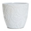 White Glazed Damask Outdoor Planter, Small