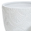 White Glazed Damask Outdoor Planter, Small