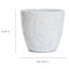 White Glazed Damask Outdoor Planter, Small
