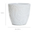 White Glazed Damask Outdoor Planter, Medium
