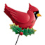 Classic Christmas Metal Cardinal Garden Pick, 16"