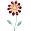 Sunny Club Red Daisy Flower Yard Stake, 36"