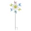 Sunny Club Flower with Butterflies Spinner Yard Stake, 35"