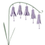 Providence Purple Metal Bell Flower Yard Stake, 39"