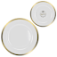 4-Pack Pearl & Gold Rim Charger Plates