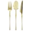 24-Pack Classic Combo Cutlery with Polished Gold & Glitter Handle