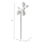 White Balloon Dog Yard Pick, 11"
