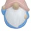 Sunny Club Pink Hat Terracotta Gnome Outdoor Garden Statue, 6"