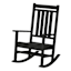Polywood Black Rocking Patio Chair