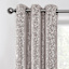 2-Pack Metallic Grey Blackout Grommet Curtain Panels, 95"