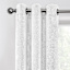 2-Pack Metallic White Blackout Grommet Curtain Panels, 95"