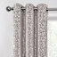 2-Pack Metallic Grey Blackout Grommet Curtain Panels, 95"