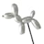 Crosby St. Silver Balloon Dog Yard Pick, 11"