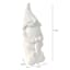 Crosby St. White Geometric Gnome Outdoor Garden Statue, 15"