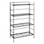 4-Tier Metal Folding Rack with Wire Shelves