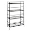 4-Tier Metal Folding Rack with Wire Shelves