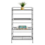 4-Tier Metal Folding Rack with Wire Shelves