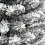 (A24) Pre-Lit LED Flocked Slim Summit Fir Pencil Christmas Tree, 6.5'