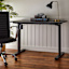 Owen wood & Metal Adjustable Office Desk, Black
