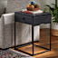Found & Fable Kayla Rustic Black Nightstand