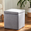 Hannah Square Storage Ottoman, Grey
