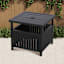 Grammercy Umbrella Patio Table, Black