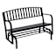 Double Steel Patio Glider, Black