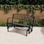 Double Steel Patio Glider, Black