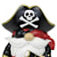Pirate Gnome Outdoor Garden Statue, 8"
