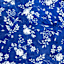 Providence Blue Florals Print Micro Plush Throw Blanket, 50x60