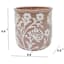 Honeybloom Indoor Pink Embossed Flower Planter, 7"