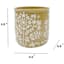 Honeybloom Indoor Yellow Embossed Flower Planter, 7"