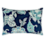Positano Navy Blue Lumbar Outdoor Throw Pillow, 14x20