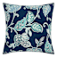 Providence Positano Navy Oversized Square Outdoor Throw Pillow, 20"