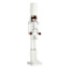 White & Silver Drummer Nutcracker, 48"