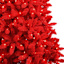 (A30) Pre-Lit LED Red Flocked Fir Christmas Tree, 6.5'
