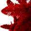 (A30) Pre-Lit LED Red Flocked Fir Christmas Tree, 6.5'