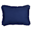 Providence Navy Blue Cotton Slub Throw Pillow with Pleating, 14x20