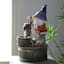Gnome Lit Outdoor Fountain, 20"