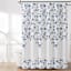 Providence Blue Floral Vine Print Single Shower Curtain, 72"