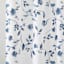 Providence Blue Floral Vine Print Single Shower Curtain, 72"