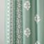 Honeybloom Green Floral Bandana Print Single Shower Curtain, 72"