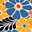 Blue & Yellow Flowers Canvas Wall Art, 12x16