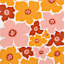 Pink & Yellow Flowers Canvas Wall Art, 12x16