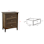 Jamie USB Wooden Accent Table, Walnut Finish
